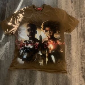 Brown Kids Graphic T-Shirt